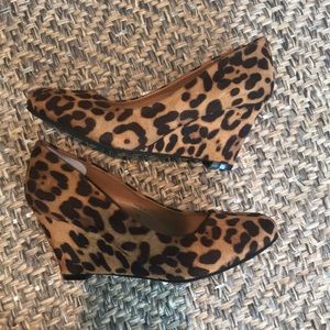 Leopard Print Wedges, NEVER WORN!